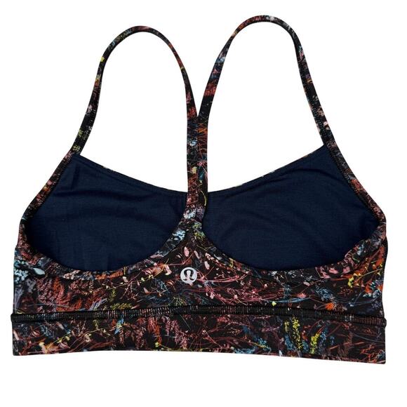 LULULEMON low Y Bra Nulu Light Support B/C Cup Size 4 Foliage Overlay Multi - Picture 4 of 6